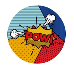 Pow Word Pop Art Style Expression Vector Mini Round Pill Box (pack Of 5) by Pakemis