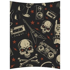 Grunge Seamless Pattern With Skulls Back Support Cushion