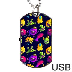 Space Patterns Dog Tag Usb Flash (one Side) by Pakemis