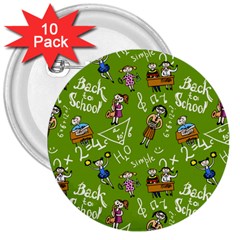 Seamless Pattern With Kids 3  Buttons (10 Pack) 