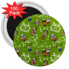 Seamless Pattern With Kids 3  Magnets (100 Pack) by Pakemis