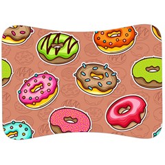 Doughnut Doodle Colorful Seamless Pattern Velour Seat Head Rest Cushion