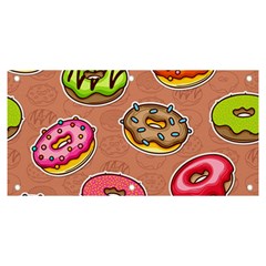 Doughnut Doodle Colorful Seamless Pattern Banner And Sign 6  X 3  by Pakemis