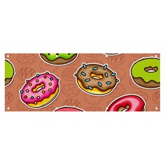 Doughnut Doodle Colorful Seamless Pattern Banner And Sign 8  X 3  by Pakemis