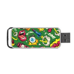 Pop Art Colorful Seamless Pattern Portable Usb Flash (two Sides) by Pakemis