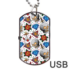 Full Color Flash Tattoo Patterns Dog Tag Usb Flash (two Sides) by Pakemis