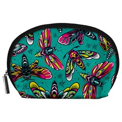 Vintage Colorful Insects Seamless Pattern Accessory Pouch (large)