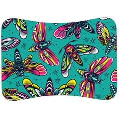 Vintage Colorful Insects Seamless Pattern Velour Seat Head Rest Cushion