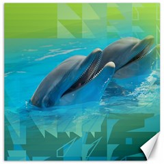 Beautiful Dolphins Canvas 12  X 12  by Sparkle