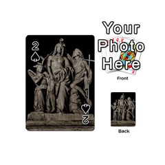 Catholic Motif Sculpture Over Black Playing Cards 54 Designs (mini) by dflcprintsclothing