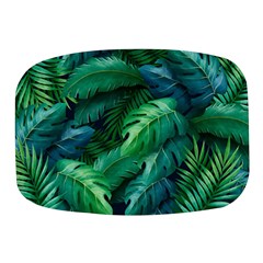 Tropical Green Leaves Background Mini Square Pill Box