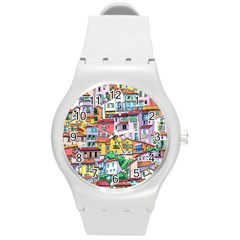 Menton Old Town France Round Plastic Sport Watch (m) by Pakemis