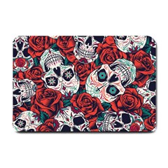 Vintage Day Dead Seamless Pattern Small Doormat by Pakemis