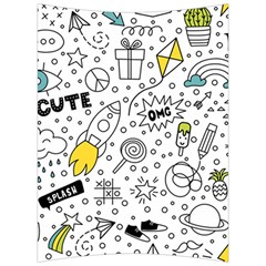 Set Cute Colorful Doodle Hand Drawing Back Support Cushion