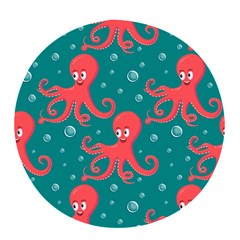 Cute Smiling Red Octopus Swimming Underwater Pop Socket (white) by Pakemis