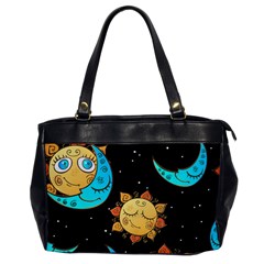 Seamless Pattern With Sun Moon Children Oversize Office Handbag by Pakemis