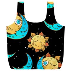 Seamless Pattern With Sun Moon Children Full Print Recycle Bag (xxl) by Pakemis