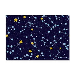 Seamless Pattern With Cartoon Zodiac Constellations Starry Sky Sticker A4 (100 Pack) by Pakemis