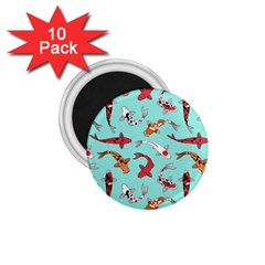 Pattern-with-koi-fishes 1 75  Magnets (10 Pack)  by Pakemis