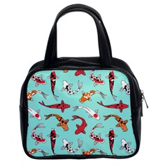 Pattern-with-koi-fishes Classic Handbag (two Sides) by Pakemis