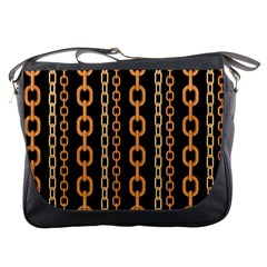 Gold-chain-jewelry-seamless-pattern Messenger Bag by Pakemis