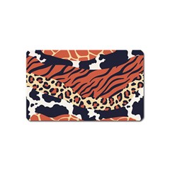 Mixed-animal-skin-print-safari-textures-mix-leopard-zebra-tiger-skins-patterns-luxury-animals-textur Magnet (name Card) by Pakemis