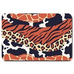 Mixed-animal-skin-print-safari-textures-mix-leopard-zebra-tiger-skins-patterns-luxury-animals-textur Large Doormat 30 x20  Door Mat