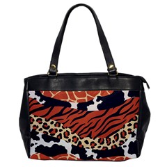 Mixed-animal-skin-print-safari-textures-mix-leopard-zebra-tiger-skins-patterns-luxury-animals-textur Oversize Office Handbag by Pakemis