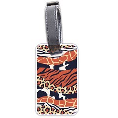 Mixed-animal-skin-print-safari-textures-mix-leopard-zebra-tiger-skins-patterns-luxury-animals-textur Luggage Tag (one Side) by Pakemis