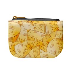 Cheese-slices-seamless-pattern-cartoon-style Mini Coin Purse by Pakemis