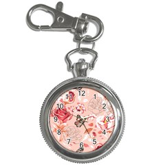 Beautiful-seamless-spring-pattern-with-roses-peony-orchid-succulents Key Chain Watches by Pakemis