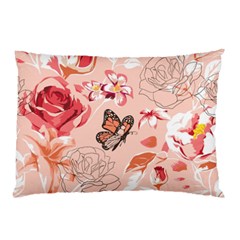 Beautiful-seamless-spring-pattern-with-roses-peony-orchid-succulents Pillow Case by Pakemis