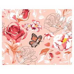 Beautiful-seamless-spring-pattern-with-roses-peony-orchid-succulents Flano Blanket (medium) by Pakemis