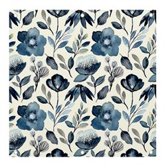 Indigo-watercolor-floral-seamless-pattern Banner And Sign 4  X 4  by Pakemis