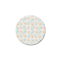 Hand-drawn-cute-flowers-with-leaves-pattern Golf Ball Marker (10 Pack)