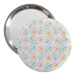 Hand-drawn-cute-flowers-with-leaves-pattern 3  Handbag Mirrors