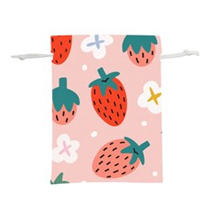 Strawberry-seamless-pattern Lightweight Drawstring Pouch (m) by Pakemis