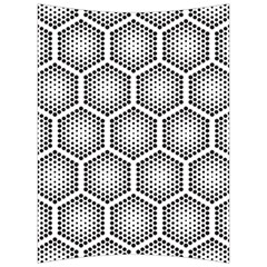 Halftone-tech-hexagons-seamless-pattern Back Support Cushion