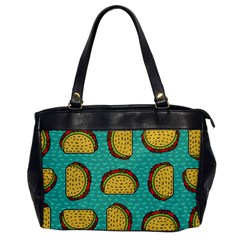 Taco-drawing-background-mexican-fast-food-pattern Oversize Office Handbag by Pakemis