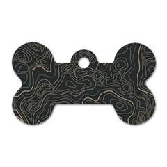 Damask-seamless-pattern Dog Tag Bone (one Side) by Pakemis