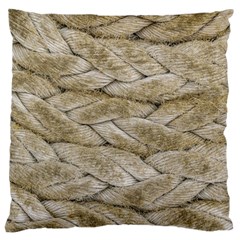 Boat Rope Close Up Texture Large Flano Cushion Case (one Side) by dflcprintsclothing