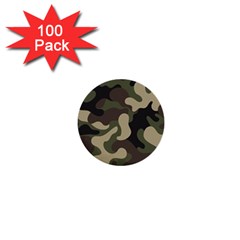 Camouflage Pattern Background 1  Mini Buttons (100 Pack)  by artworkshop