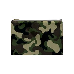 Camouflage Pattern Background Cosmetic Bag (medium) by artworkshop