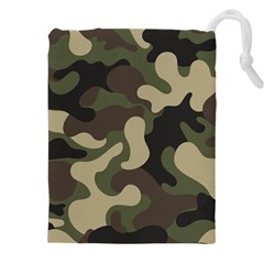 Camouflage Pattern Background Drawstring Pouch (4xl) by artworkshop