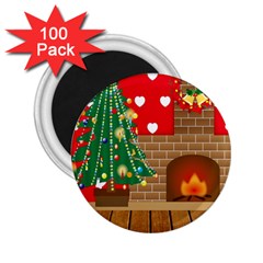 Christmas Room 2 25  Magnets (100 Pack)  by artworkshop