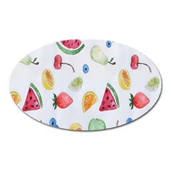 Fruit Summer Vitamin Watercolor Oval Magnet by artworkshop
