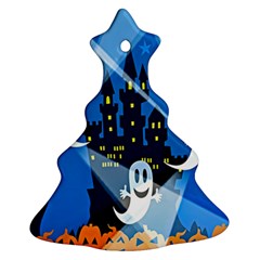 Halloween Ghosts Haunted House Ornament (christmas Tree) 