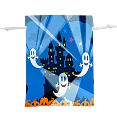 Halloween Ghosts Haunted House Lightweight Drawstring Pouch (xl) by artworkshop