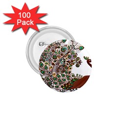 Peacock Graceful Bird Animal 1 75  Buttons (100 Pack) 