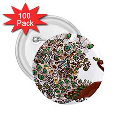 Peacock Graceful Bird Animal 2 25  Buttons (100 Pack)  by artworkshop